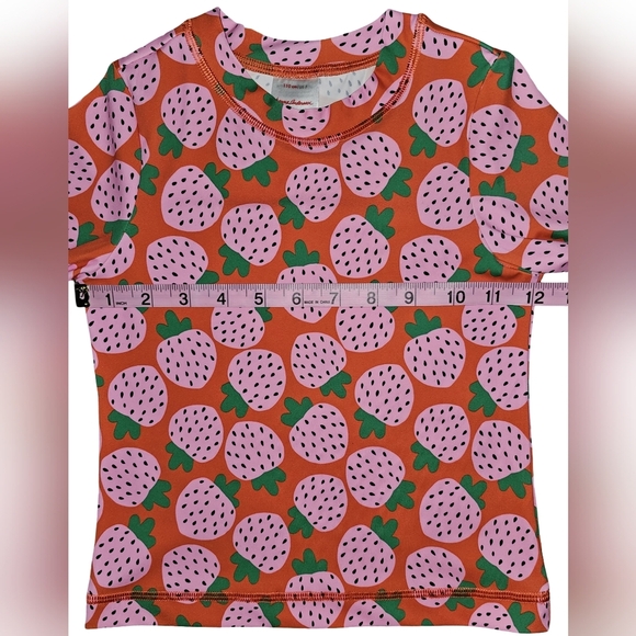 Hanna Andersson Girls Strawberry Rash Guard Shirt Swim Top UV Sz 5 - Picture 7 of 14